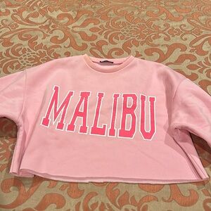 pink crewneck